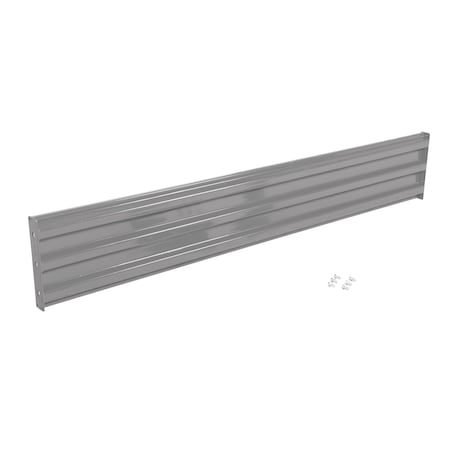 Vestil Bolt-On Style Guard Rail 9 Ft Gray Semi Gloss GR-F3R-BO-9-GYSG